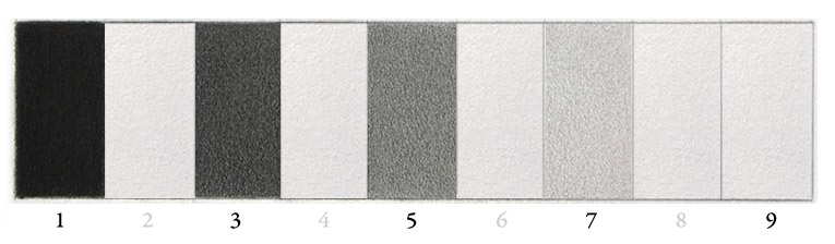 Value Scale step 4 - again, adding the missing tones in the middle: 3 and 7
